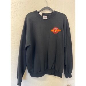 Hanes Comfortblend Black Beach Bums Embroidered Crewneck Sweatshirt Adult L